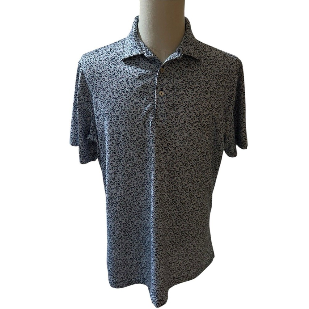 Peter Millar Golf Polo Mens Medium Summer Comfort Performance Mixed Drinks Fruit